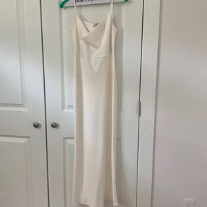 Cali Satin MIDI Dress (Ivory)